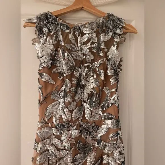 NWOT BRONX AND BANCO Violet Maxi Dress in Dark Silver, wedding guest dress - Picture 6 of 16